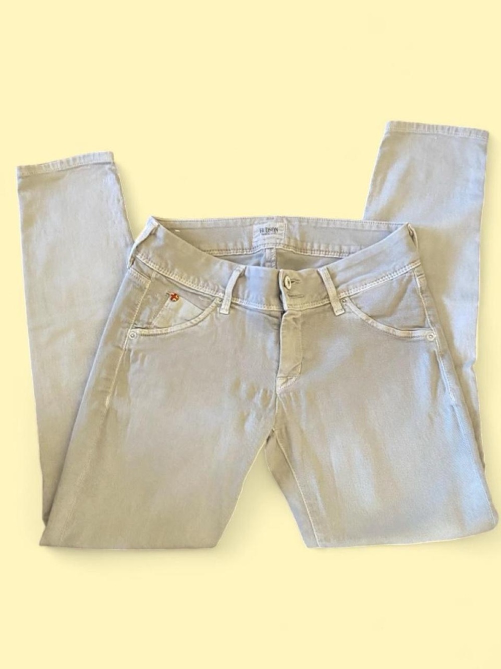 Hudson Jeans Skinny Jeans in Light Beige